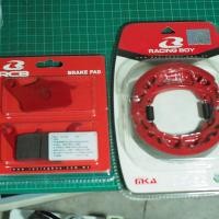 ราคา ผ้าเบรค Honda Wave อย่างดี ยี่ห้อ Racing Boy ยกชุด ผ้าเบรคเวฟ ผ้าเบรคRCB (21361799055)