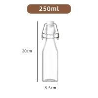 ราคา ขวดแก้วมีจุกล็อก ขวดแก้วสูญญากาศ ขวดแก้วล็อคใส ขวดเครื่องดื่มน้ำผลไม้ Glass Bottle ขวดน้ำมีจุกล็อก (21747638237)