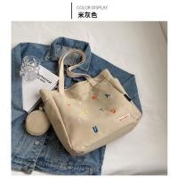 ราคา แถมกระเป๋าใบเล็ก 4สี ส่งจากไทย ใบใหญ่ ผ้าแคนวาสผ้าหนา กระเป๋าผ้าสะพายไหล่ กระเป๋าถือ (21887978888)