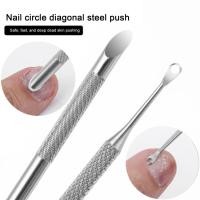 ราคา เครื่องมือแท่งแต่งเล็บแท็บเล็ตสำหรับที่ขูดเล็บที่ตะไบเล็บหัวเหล็กสแตนเลสเอียงวงกลมบนเล็บ (21948517410)