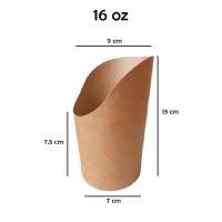 ราคา 25 ใบ แก้วกระดาษขนม ถ้วยกระดาษวาฟเฟิล คราฟท์ 14oz 16oz ถ้วยใส่วาฟเฟิล เฟรนฟราย ของว่าง อาหารว่าง ไก่ป๊อบ Scoop Cup (22053848462)