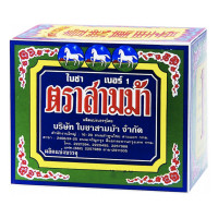 ราคา สามม้าใบชาเบอร์ 1 บรรจุ 80กรัม (21289568458)