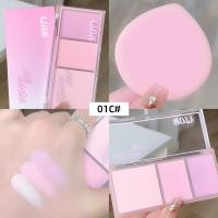 ราคา พาเลทปัดแก้ม3สีขาวคงทนเพื่อสวมใส่ง่ายผงที่ปัดแก้มสีขยายแรเงาเงาบลัชออนสีชมพูม่วง (22122062469)