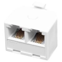 ราคา 2 Way 6P4C RJ11 Modular Phone Telephone Wall Adapter and Splitter for Landline Telephone beettercar (22140029483)