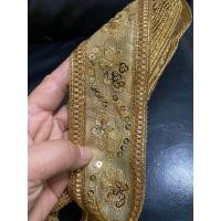 ราคา ยกพับ10หลา เทปทองตกแต่ง เทปดิ้นทอง ริบบิ้นปักสีทอง เทปทองปักดิ้น (21562511273)
