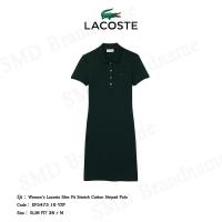 ราคา Lacoste เดรสโปโลหญิง รุ่น Womens Lacoste Slim Fit Stretch Cotton Striped Polo Code EF5473 10 YZP (21385292191)