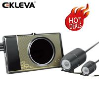 ราคา EKLEVA กล้องติดรถยนต์ DVR 3มอเตอร์ไซค์ InchFull HD 1280P 720P Dual Track มุมมองด้านหน้าและด้านหลังกล้องสำหรับรถจักรยานยนต์กล่องเครื่องบันทึกสีดำ (21414516914)