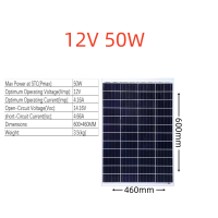 ราคา แผงโซลาร์เซลล์ monocrystalline solar cell 6V 12V 18V 50W 80W 100W (21879254803)