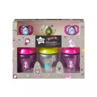 ราคา Tommee Tippee ชุดของขวัญ ขวดนมและจุกหลอก แพ็ค 3 ขวด CTN Boldly Go Baby Bottle and Soother Gift Set ของแท้ (4257938272)