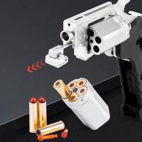 ราคา ปืนผีสวิตช์พับได้ปืนหุ่นโลหะล้อซ้ายทำจากโลหะผสมของเล่นจำลองปืนยิงลูกกระสุนนุ่มพร้อมกระสุนพลาสติก (21796009175)