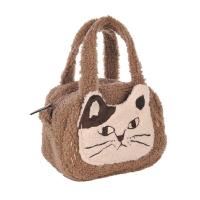 ราคา Exported to Japan 2020 autumn and winter new embroidered cup cat plush three dimensional tail square handbag small tote bag SSY (20763867335)