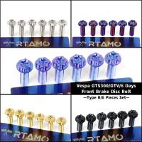 ราคา RTAMO Vespa Sprint Primavera 150 Gts 300 Gtv Gr5ไทเทเนียมจานเบรคหน้าแบบ2 Type ความแข็งแรงสูงขายโดยชุด 5 6ชิ้น (16258985429)