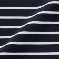 ราคา มูจิ เสื้อยืดคอปาดลายทางแขนสั้น ผู้หญิง MUJI Border Boat Neck Short Sleeve T Shirt (21835275863)