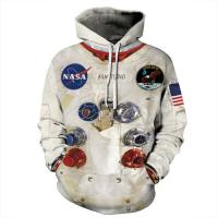 ราคา NASA นักบินอวกาศ Apollo Hoodie 3D เสื้อกันหนาวพิมพ์ลายเสื้อสเวตเตอร์สวมหัวพิมพ์ลายยานอวกาศเสื้อแจ็คเก็ต (11822061493)