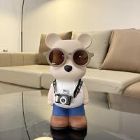 ราคา กระปุกออมสิน ความสูงของ 28CMกระปุกออมสินสร้างสรรค์ที่เรียบง่ายแว่นตาที่ทันสมัยกล้องหมีเดินทาง (21422716512)