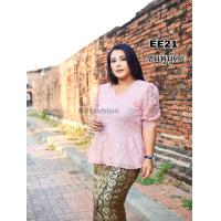 ราคา เสื้อลูกไม้สาวอวบ แขนตุ๊กตา ดีเทลระบายเอว คอวี รอบอก48 อก44 48 ใส่ได้ เสื้อลูกไม้สาวพลัสไซส์ ใส่ออกงาน เรียบร้อยหรูหราดูแพง รุ่นEE (18618609581)