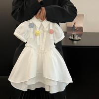 ราคา ชุดเดรสสีขาวเสื้อเชิ้ตลายดอกไม้สำหรับเด็กผู้หญิง2 7ปีชุดเดรส3D ลายดอกไม้แขนสั้นผ้าลูกไม้เครื่องแต่งกายแบบไม่สม่ำเสมอ (22014072538)