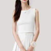 ราคา Closet Crush เสื้อครอปแขนกุด สีขาว (21733647334)