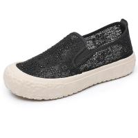 ราคา รองเท้าพื้นสานผู้หญิงสไตล์ชาแนลรองเท้าผู้หญิงผ้าตาข่ายระบายอากาศลูกไม้แบบใหม่ฤดูร้อนปี2024รองเท้าชั้นเดียวพื้นหนาแบบสวมเท้าแมทช์ลุคง่าย (21708222473)