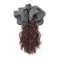 ราคา EXCES กิ๊บติดผมทรงวินเทจแบบเรียบทันสมัยสีดำสีขาว Jepit Rambut Pita ลายตารางหมากรุกโบว์หางม้าที่ยืดผมผมผู้หญิงแฮร์พีซวิกผมผู้หญิง (20068734193)