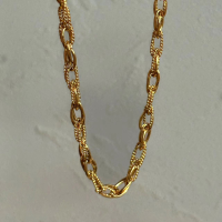 ราคา สร้อยคอทองคำ สร้อยคอที่อุดมไปด้วยสร้อยคอทรายทอง สร้อยคอทองคำ สร้อยคอทองคำที่สดใสและสมจริง โซ่ชุบทองจำลองที่ครอบงำ (21908969620)