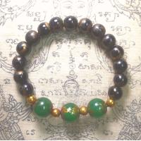 ราคา สร้อยข้อมือ ประคำ หยก สมเด็จพุฒาจารย์ โต พรมรังษี วรรณะหยกสีเขียว เม็ด 12 มิล หยกสีดำ 10 มิล เหล็กไหลทองปลาไหล แก้วมณี โชติ วังหน้า สายวัง มีพลัง พุทธคุณ ศักดิ์สิทธิ์ สร้อย ข้อมือ ยืดได้ (21428542298)