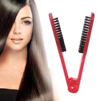 ราคา แปรงหนีบผมตรงแบบสองด้านป้องกันไฟฟ้าสถิตย์แปรงจัดแต่งทรงผมยืดผม (21446546284)