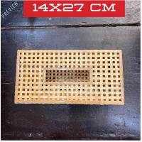 ราคา กล่องทิชชู่ กล่องใส่ทิชชู่ไม้สักแท้ 100 ทำจากไม้สักแก่ กล่องทิชชู่สาน (21425959159)