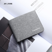 ราคา กระเป๋าสตางค์ผู้ชายผ้าใบสีดำ สีฟ้า สีเทากระเป๋าเงินใส่บัตรของผู้ชาย ID ภาพ กระเป๋าธนาคารเคสบัตรเครดิตกระเป๋าสตางค์ใบสั้น (22096667358)