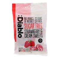 ราคา เดียโบล ลูกอม รสสตรอเบอร์รี่และครีม 75 กรัม Diablo Strawberry and Cream Sweets Candy 75 g (16906768781)