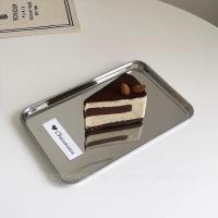 ราคา ถาดขนมสแตนเลส ถาดขนมคาเฟ่ ถาดรองขนม ถาดขนม ถาดใส่ขนม ถาดสแตนเลส (16855957061)