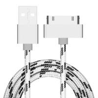 ราคา ES 1M Braided 30pin USB ข้อมูลซิงค์ชาร์จไฟสายสำหรับ iPhone 3G 4 4s iPad 2 3 4 IPod (4782552859)