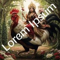 ราคา รูปมงคล รูป รูปภาพ พระแม่ขี่ไก่ พระแม่อุมาขี่ไก่ พระแม่พหุชระมาตากี เป็นปางหนึ่งของพระแม่ศรีอุมาเทวี รูปภาพเทพฮินดู รูปบูชา สไตล์มินิมอล ขนาด 4 x 6 นิ้ว (21466151156)