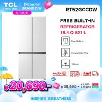 ราคา NEW TCL ตู้เย็น Free Builtin สี่ประตู สีขาว ขนาด 18 4Q 521 ลิตร T Fresh Pure air ลดกลิ่นอับ Metal Cooling เย็นเร็ว เย็นจัด เย็นทั่วถึง ระบายความร้อนด้านล่างเครื่อง Twin Eco Comp inverter ประหยัดไฟ Con
