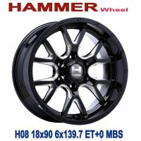 ราคา ล้อแม็ก ขอบ18 HAMMER H08 18X9 0 6H139 7 ET 20 MB สีดำ ราคา1วง แถมจุ๊บเหล็ก มีรับประกันนาน 365 วัน ขายยกชุดสี่วง (16199539473)
