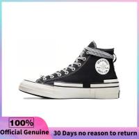 ราคา รับประกัน 3 เดือน Converse Chuck 70 Hacked Heel Hi Black Dark Moth Egret Sneakers A07982C (22218179819)