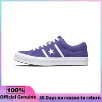 ราคา รับประกัน 3 เดือน Converse One Star Academy OX Purple White Sneakers 164391C (22218919420)