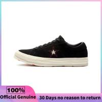 ราคา รับประกัน 3 เดือน Converse One Star OX Black Sneakers 163193C (22218913598)
