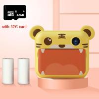 ราคา เลนส์หมุนกล้องพิมพ์สำเร็จรูปสำหรับเด็ก1080P HD ของเล่นกล้องถ่ายรูปเด็กพร้อมรูปถ่ายระบายความร้อน32การ์ด GB TF (17156716124)