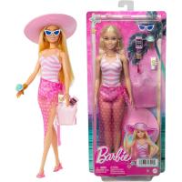 ราคา Barbie Blonde Doll with Pink and White Swimsuit ตุ๊กตาบาร์บี้สวมชุดว่ายน้ำ สีชมพูลายขาว ของแท้ (21465304912)
