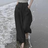 ราคา Alisa Sonya กางเกงขากว้างผ้าชีฟองแสงแฟนซีกางเกงลำลองขายาวสไตล์เกาหลีเอวสูงขายาว (19953568529)