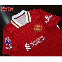 ราคา เสื้อฟุตบอล ทีม หงส์แดง เหย้า 2024 25 AA0121 โลโก้ปักเหมือนตัว official เกรดแฟนบอล รับทำชื่อเบอร์ ไซส์ยุโรป XS 4XL (21957176646)