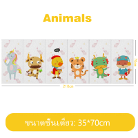 ราคา 6 ชิ้น 210 70ซม 3D สติ๊กเกอร์ติดผนังการ์ตูนสติ๊กเกอร์ติดผนังห้องเด็กกันชนกันชนสติ๊กเกอร์ตกแต่งผนังสติกเกอร์ติดผนัง (21527464537)