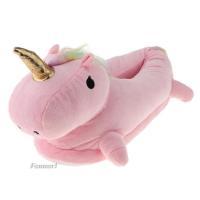 ราคา Fenteer1 รองเท้าสลิปเปอร์ตุ๊กตาสัตว์ยูนิคอร์นน่ารักสีม่วงสําหรับใส่ในบ้านฤดูหนาว (19618063256)