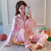 ราคา รุ่น504ลาย พร้อมส่งจ้า ชุดนอนผู้หญิงผ้าซาตินลายน่ารัก เสื้อแขนยาว กางเกงขายาว ผ้านิ่มสวมใส่สบาย จ่ายเงินปลายทาง (19839176604)