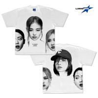 ราคา KAOS BAJU BLACK PINK JENNIE LISA ROSE JISOO OVERSIZE Vintage Bootleg Rap Tee LMM PRG (22189629762)