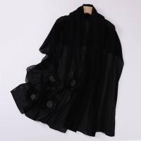 ราคา Jifang ผ้าคลุมไหล่ยาวผ้าชีฟองอัดพลีทลายดอกไม้ขนาดใหญ่ผ้าคลุมไหล่ฮิญาบมุสลิมผ้าพันหัวผ้า WC41 (22098623026)