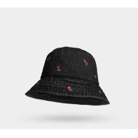 ราคา หมวกบักเก็ตยีนส์ ทรงปีกสั้น ลายปัก กันเเดด เเฟนชั่น ดอกกุลาบ 39 (21599776193)