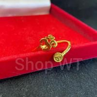 ราคา แหวนโอม ॐ นะโม แผ่นแผ่นทองรูปโอนนำโชค เรียกทรัพย์ดูดเงินทอง ทั้งหมด 3 สี (16608045779)