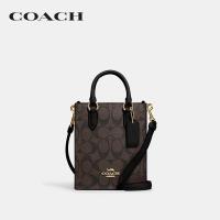 ราคา COACH กระเป๋าสะพายข้างรุ่น North South Mini Tote In Signature Canvas สีน้ำตาล CJ494 IMAA8 (20815338982)